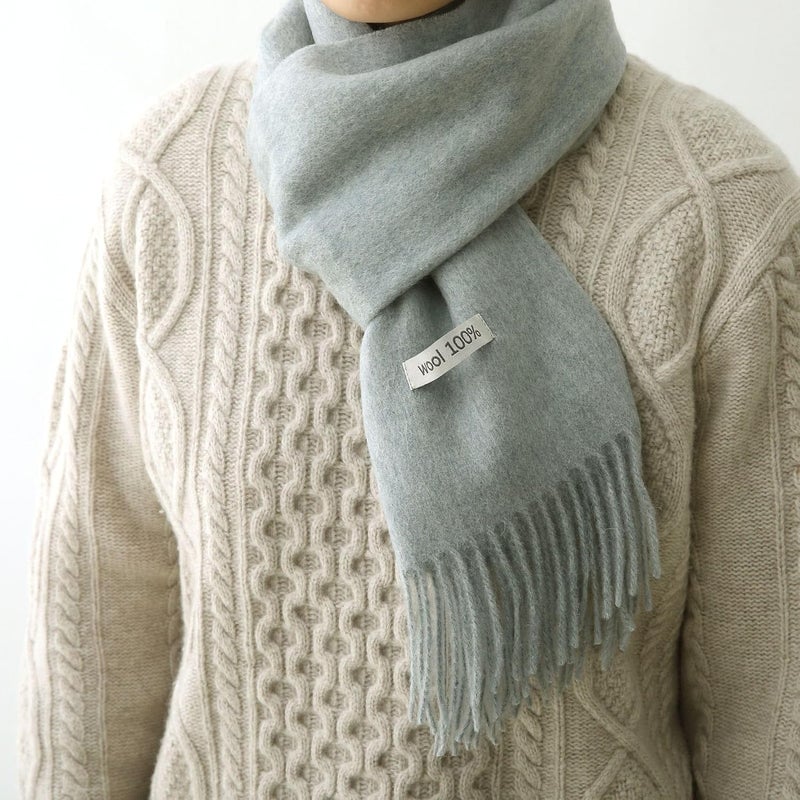 linişte 100% Wool Scarf - Men and Women Winter Warm Soft Luxurious Solid Colors Gift Box - Image 3